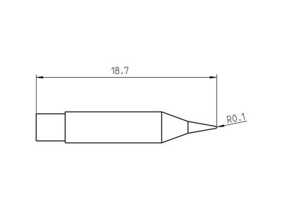 RTM 002 C L MS Weller Soldering Tip (Ø0.2mm) T0050100199