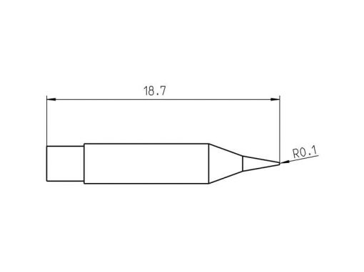 RTM 002 C L MS Weller Soldering Tip (Ø0.2mm) T0050100199