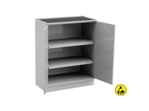 ESD Metal Cabinet 2 Shelves (80×42.5 H100 cm)
