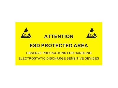 Targa per area EPA in PVC rigido "ESD PROTECTED AREA"