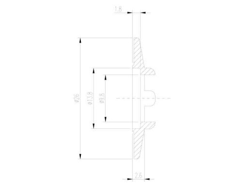 Dimensioni quadrante trasparente 0-9 per manopole El.Mi Ø15mm