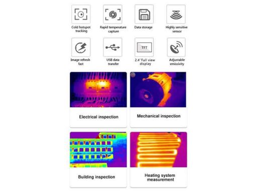 Termocamera IR con micro SD (-20/+400°C)