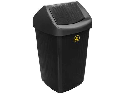 Cestino antistatico ESD con coperchio basculante removibile (36x36x65cm, 50L)