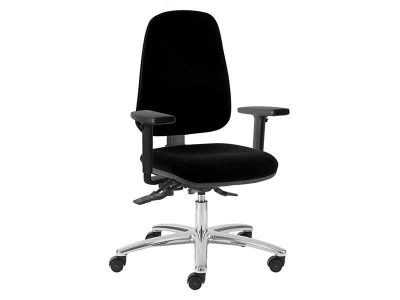 Professional Line ESD Safe Chair with Armrests and castors, H 44-57cm