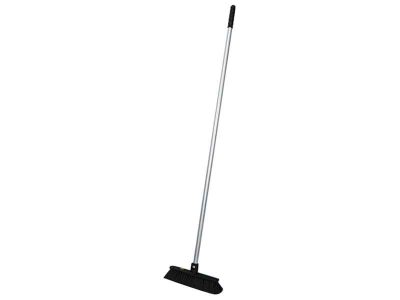 Anti-static ESD safe broom equipped with aluminium stick, conductive bristles and ESD symbol, suitable for use in EPA areas.
