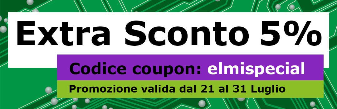 Sconto speciale del 5% dal 21 al 31 Luglio 2023