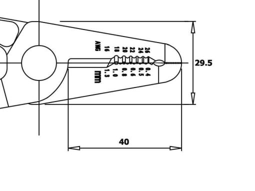 CSP 30/7 – Cesoia spellafili e Pinza Piergiacomi (Ø0.4÷1.3mm) - Disegno