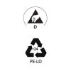 Antistatic ESD Waste Bags (240L, 40pcs) - Imprints