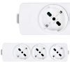 Presa elettrica universale Vimar 01287.NC.B Bianco (3 uscite)