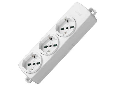 Vimar 01287.NC.B Multiple Socket Universal White (3 Outlets)