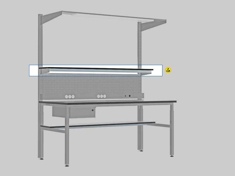 Kit 03 Sistema Smart - Scaffale con fissaggio dei montanti a muro