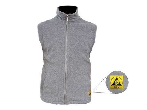 Anti-static ESD Safe Sleeveless Fleece (Grey, XS-6XL)