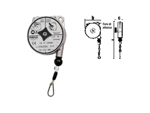 Bilanciatori ABC Tools mod. E1150 con portata di carico da 0.4 a 14 kg.