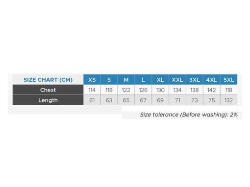 ESD Reflective Safety Vest (Yellow/Orange, XS/5XL) - Size Chart