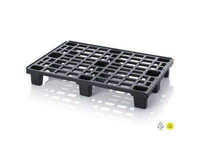 Pallet antistatico ESD con bordo di sicurezza (5.66kg) - Piedini