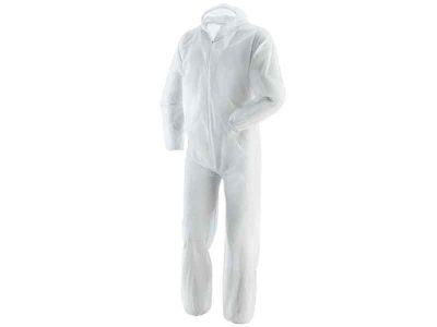 Disposable Hooded Coverall PLP White (M-XXL)