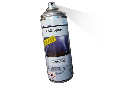 ESD safe spray paint (light grey, 400ml) - Static dissipative permanent coating