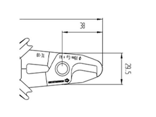 TC 18 - Piergiacomi Cable Cutter for Electronic Cables (max.18mm)