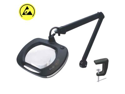LE-WWE5D - Lente LED antistatica ESD da banco Nera (5di)