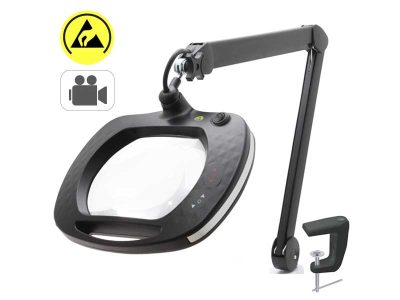 LE-HDWWE5D - Lente LED ESD da banco con telecamera (190X158mm, 5di)