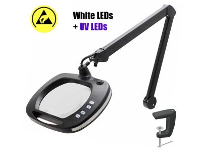 LEU-VWE5D - Lente ESD da banco con luce LED+UV (190X158mm, 5di)