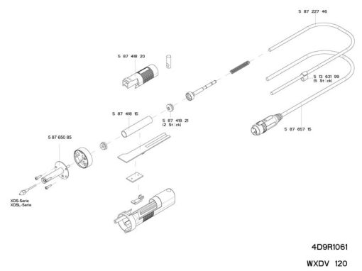 WXDV 120 Weller (T0051320499N) - Dissaldatore Weller 120V - ESPLOSO