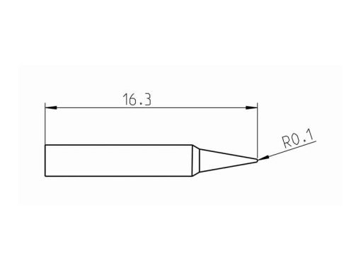 Weller RTP 002 C MS (T0050101599) - Soldering Tip Conical Ø0.2mm