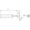 RTP 004 B Weller (T0050103799) - Punta saldante Weller taglio sbieco Ø0.4mm - Dimensioni