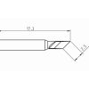 Weller RTP 025 K MS (T0050102999) - Soldering Tip Knife Ø2.5mm - Sizes