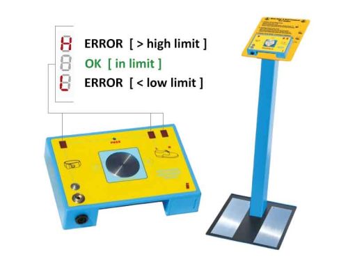 STANDSTAT II - Stazione di test con piantana per bracciali e calzature ESD (EPA/ATEX)