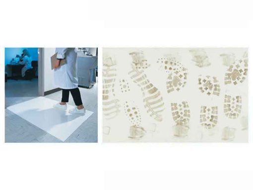 Tappetino adesivo multistrato Bianco per accesso Cleanroom (30 strati. 66x114cm)