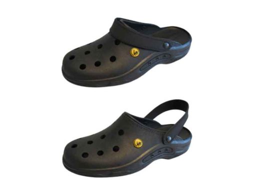 9320 ESD Clogs Black/White (36-47) - Reversible Strap