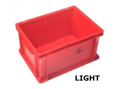 IDP-STAT 20 LIGHT - ESD Dissipative Container (400x300 220H mm, Red)