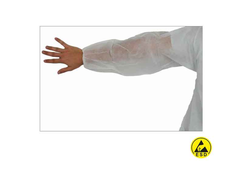 Camice antistatico in polipriopilene senza simbolo ESD - Dettaglio polsini Camice antistatico in polipriopilene senza simbolo ESD - Dettaglio polsini