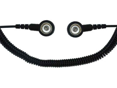 Cavo spiralato Nero per bracciale ESD Deluxe (F/F Ø10mm)
