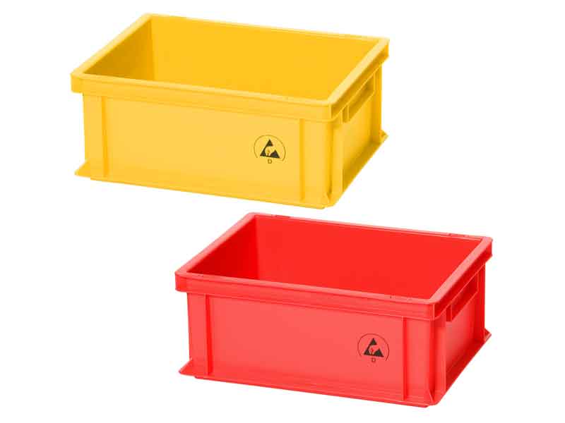 IDPSTAT 14 Contenitore ESD dissipativo (400x300 H170 mm, Giallo/Rosso) IDPSTAT 14 Contenitore ESD dissipativo (400x300 H170 mm, Giallo/Rosso)