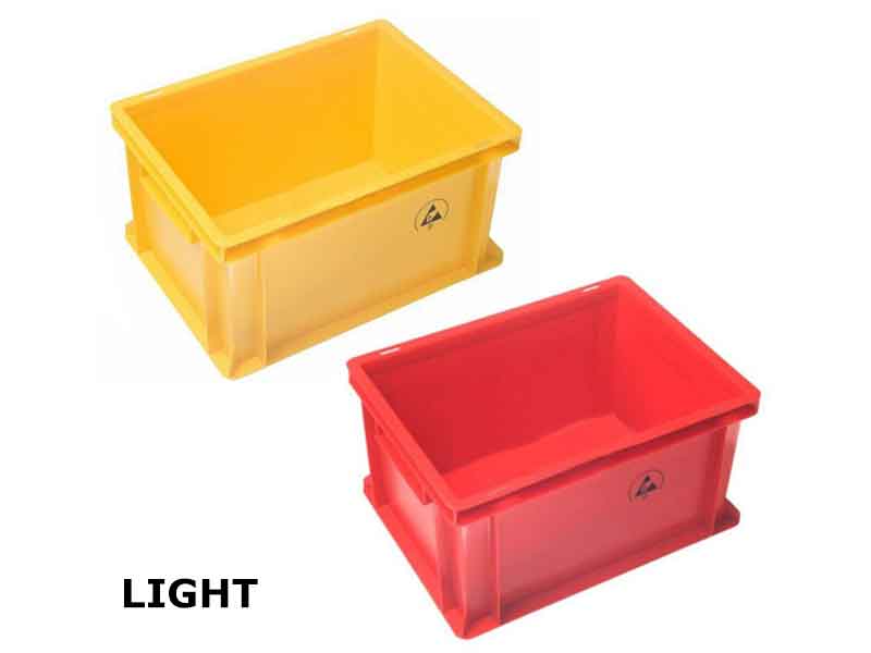 IDP-STAT 20 LIGHT - Contenitore antistatico ESD dissipativo (400x300 H220mm, Giallo/Rosso) IDP-STAT 20 LIGHT - ESD Dissipative Container (400x300 H220 mm, Red/Yellow)