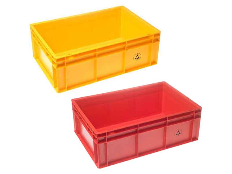 IDPSTAT 42 - Contenitore ESD dissipativo (600x400 H220 mm, Giallo/Rosso) IDPSTAT 42 - Contenitore ESD dissipativo (600x400 H220 mm, Giallo/Rosso)
