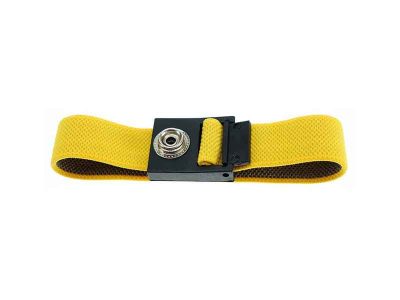 Polsino giallo di ricambio per bracciali antistatici ESD Deluxe - Bottone Maschio 10mm