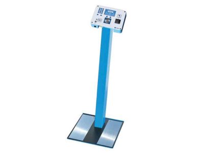 TEST STATION RFID con Log accessi per controllo bracciali e calzature ESD - Versione kit con tester, stand e pedana