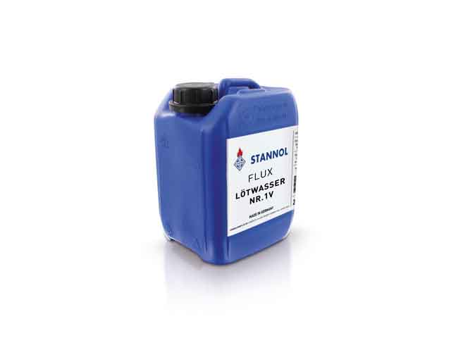 114006 Acqua saldante Stannol 1V - Flussante inorganico (DIN EN 29454-1 tipo 3.1.1 A) - Tanica 2.5l 114006 Flussante Stannol 1V base acqua (DIN EN 29454-1 tipo 3.1.1 A) - Tanica 2.5l